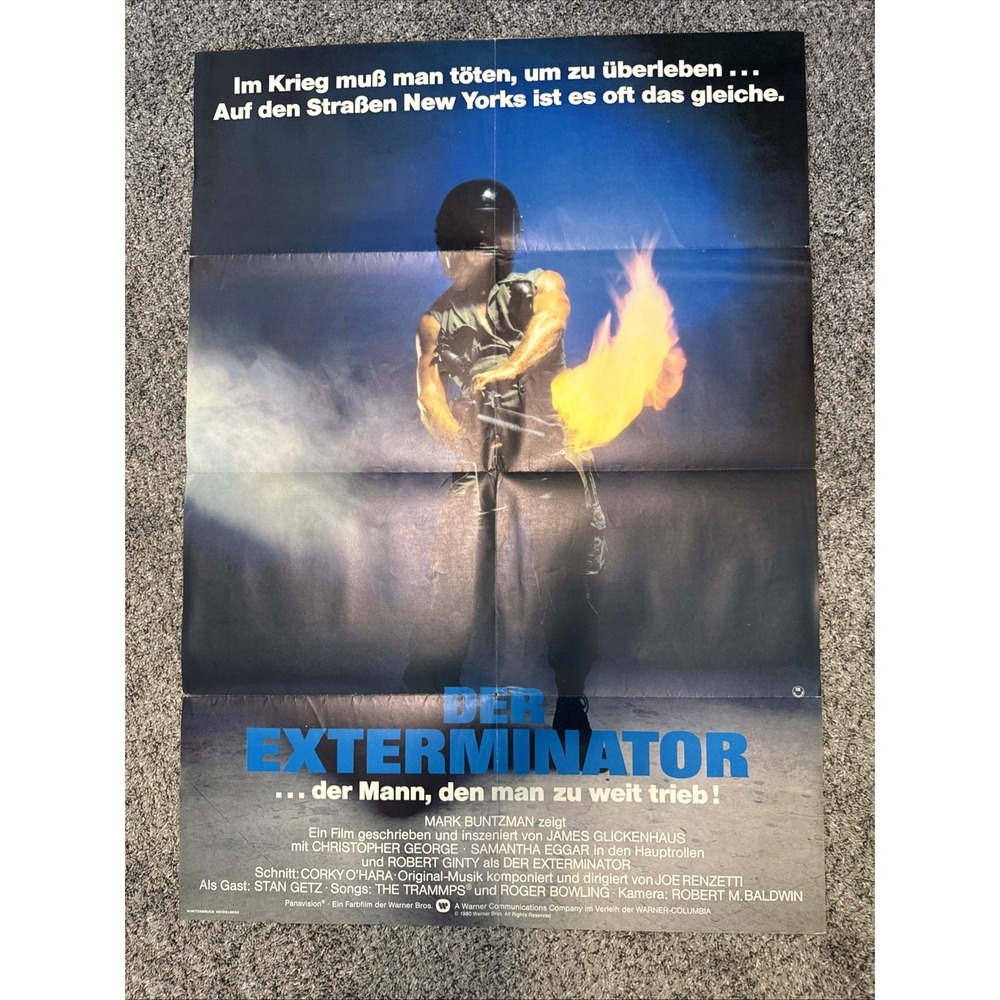 1980 - 23.25"x33" Robert Ginty DUR EXTERMINATOR Movie Poster